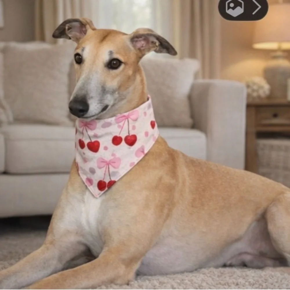 Pink Cherry Dog Bandana